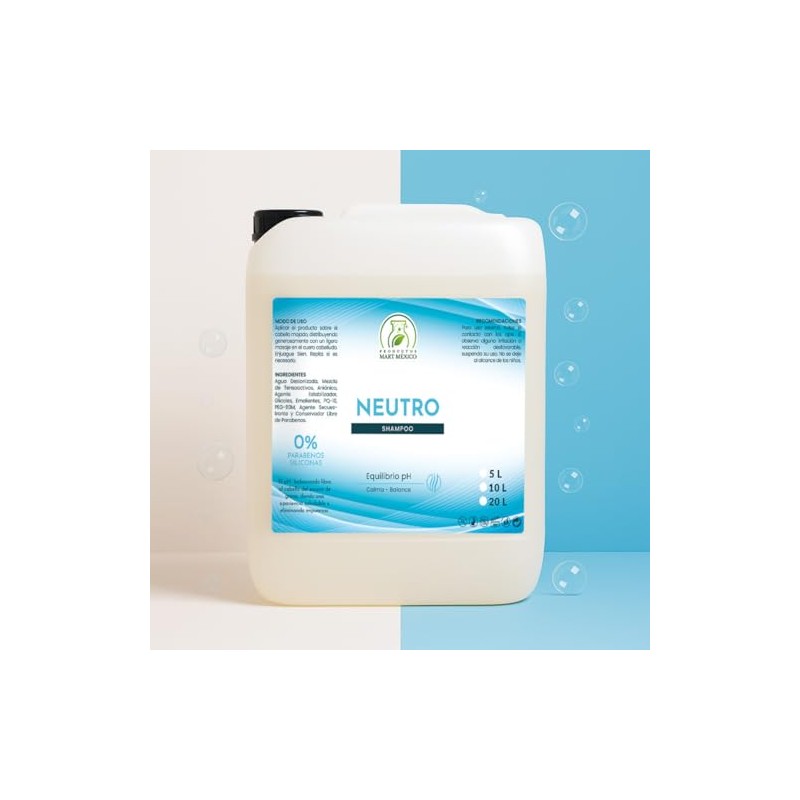 Shampoo Capilar Neutro 5 Litros Productos Mart Mexico