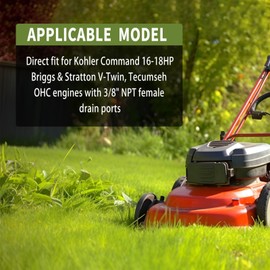 joytrace 3/8" NPT Oil Drain Hose 18" - Replaces STAN1438 1723165SM 116-4924, Fits Kohler Briggs Tecumseh Engines, 300°F High-Temp