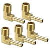 sourcing map Brass Coupling Connector 90 Degree Angle x 1/4