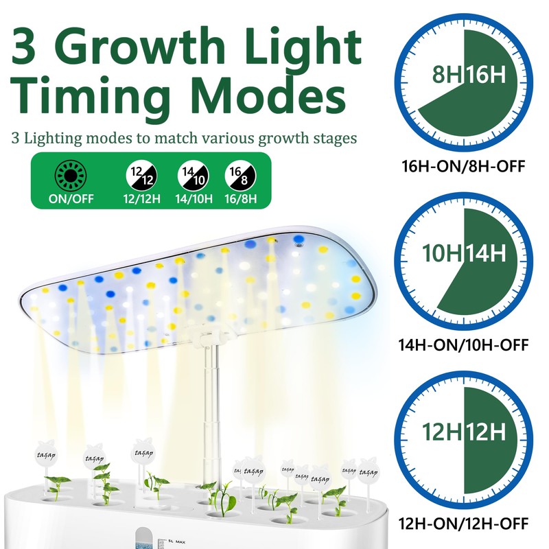 Large Hydroponics Growing System 14 Pods, Indoor Herb Garden with