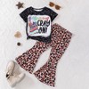 Ayzozuy Kids Toddler Girl Clothes Letter Print Graphic Top +