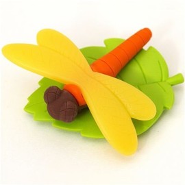 IWAKO orange dragonfly eraser from Japan
