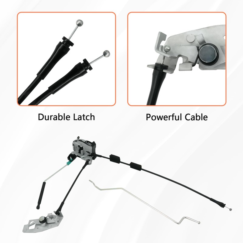 Blycorul Rear Door Latch Assembly with Cable & Rod, Right