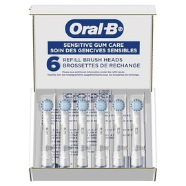 Oral-B Sensitive Gum Care Electric Toothbrush Replacement Brush Heads, 6 Count