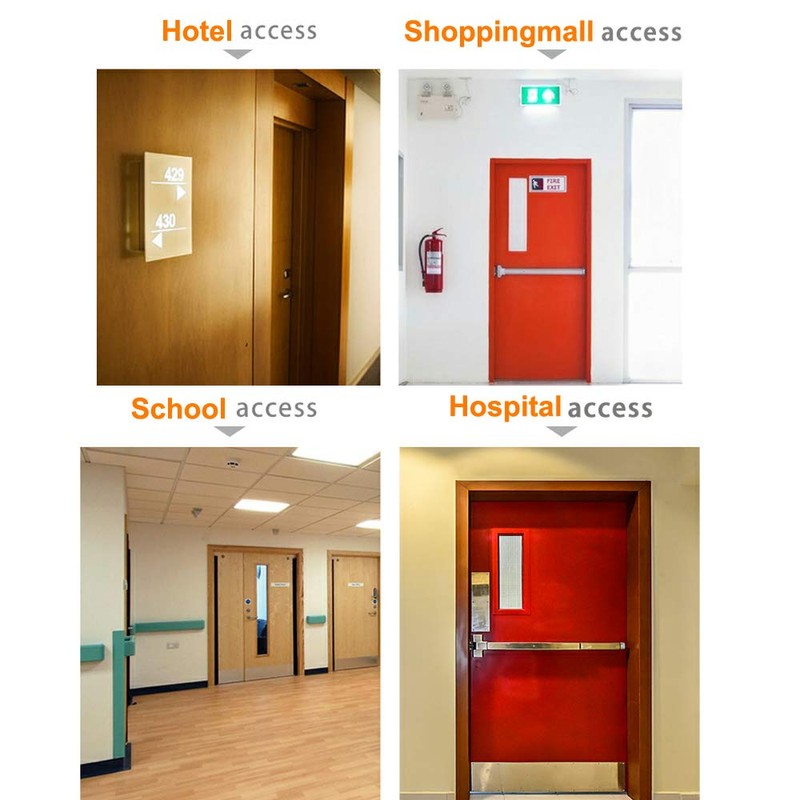 COOLOUS Controls Push Bar Panic Exit Device Aluminum, with Exterior