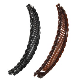 2 Stück Banana Clip,Haarklammer Haar Haarspange Hair Clips Bananenspange Haare Haarspangen,Damen Bananen Groß Haarschmuck Dickes Banane Haarklammern Vintage,für Haarnadeln Haarreifen Mit Klammern Set