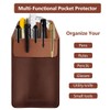 Aidunmis Pocket Protector, 2 Pieces PU Leather Pocket Pen Holder