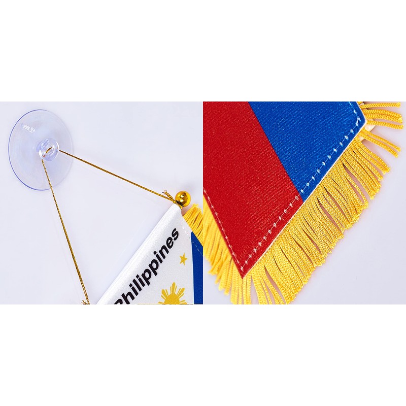 WXTWK 3 X 5 Inch Philippine Philippines Flag Filipino Window