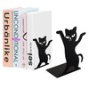 Decorative Bookends, Black Cat Book Ends Heavy Book Supports, Non-Skid