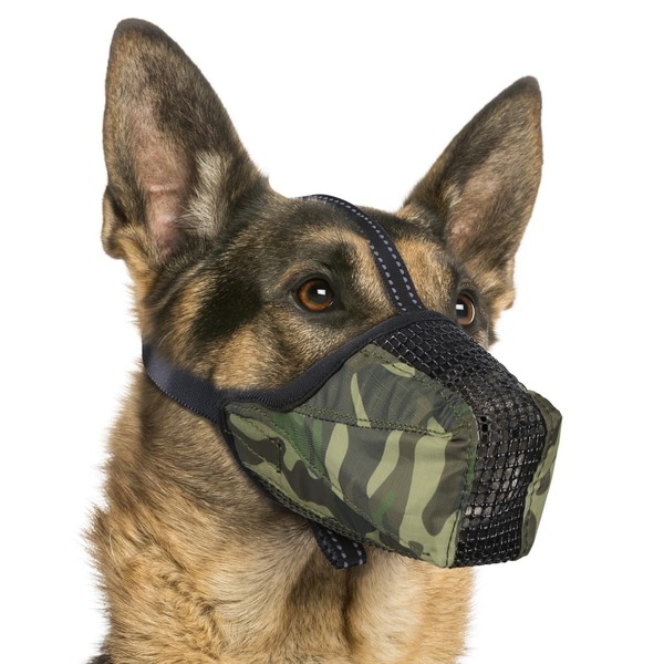 Pawfun Dog Muzzle, Soft Mesh No Barking Pet Muzzles for