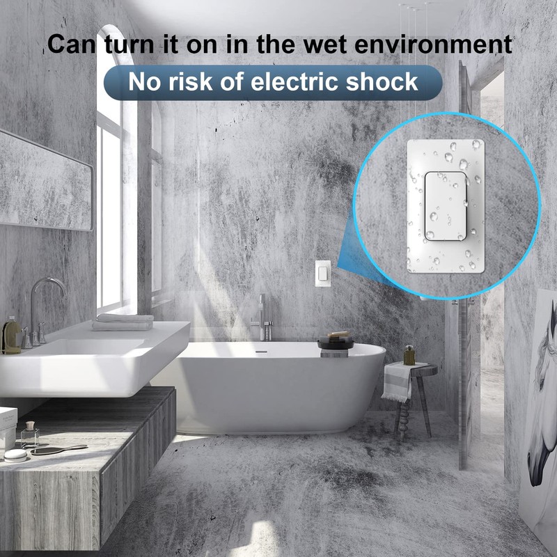 Milfra Self-Powered(No Battery Required) Wireless Light Switch and Receiver Kit,