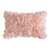 MIULEE Decorative Rose Flower Pillow Cover Pack of 1 Peach