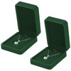 KUKUVR 2 Pieces Classic Velvet Necklace Pendant Box for Jewelry