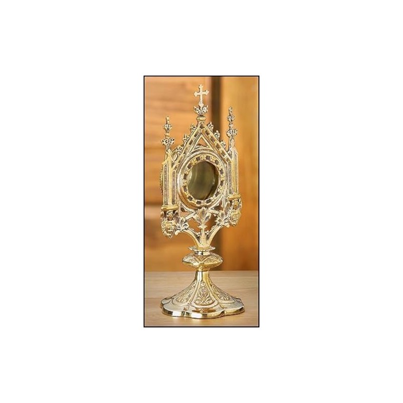 Brass Monstrance Reliquary 5 X 11 1/2"