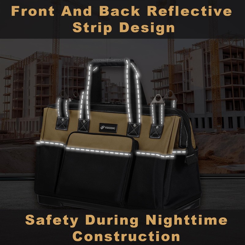 VSHXENG 17 IN Large Tool Bag For Men Heavy Duty,