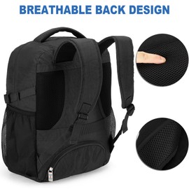 Boardingblue Under-Seat Backpack for Spirit, Frontier, American - Fits 18 x 13 x 8 Inches - Perfect Personal Item for Easy Air Travel - TSA Approved (Black)