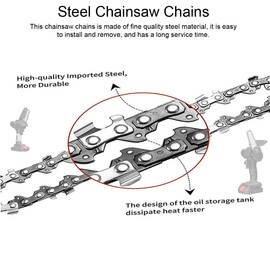 5-PCAK Mini Chainsaw Chain, 4 Inch 1/4" LP .043 Gauge 28 Drive Link Replacement Chains for Mini Chain Saw 13CM Bar