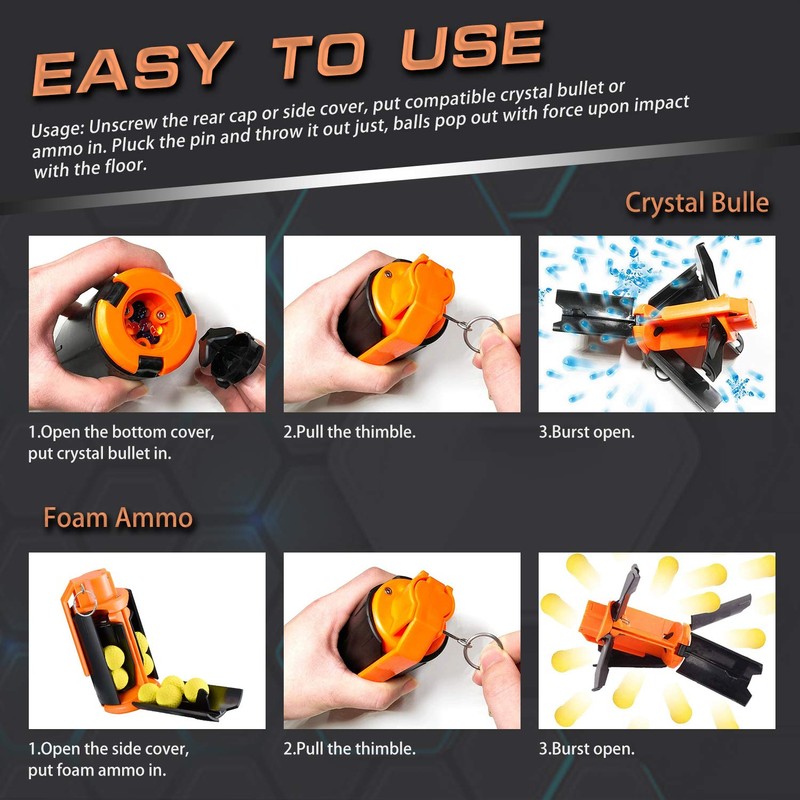 Ruibytree Tactical Plastic Toy Bomb for Nerf CS Nerf Rival