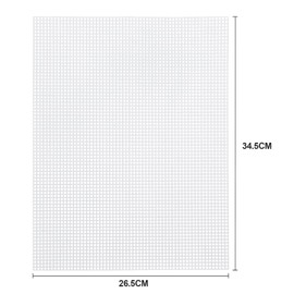Pllieay 15 Pieces 7 Count Plastic Mesh Canvas Sheets for Embroidery, Acrylic Yarn Crafting, Knit and Crochet Projects (10.5 x 13.5 inch, White)