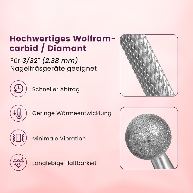 Delanie Professional 7 Piece Nail Drill Bit Set with Holder,