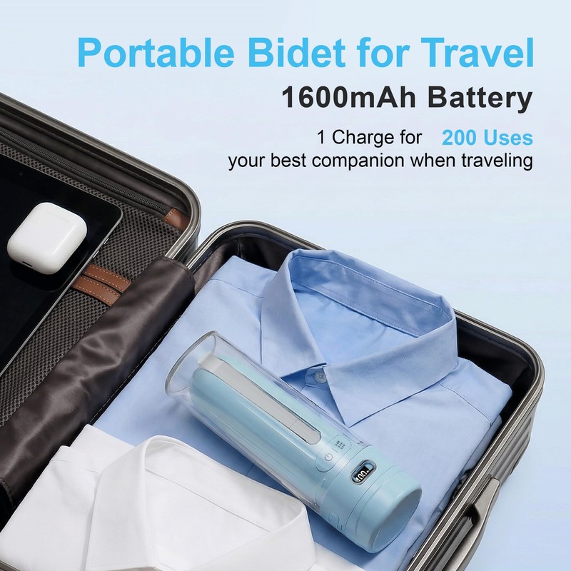 WeWi HLTH Electric Portable Bidet for Travel & Outdoor Camping,