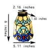 Tiffany glass lampshade, blue and white glass lampshade, baroque series