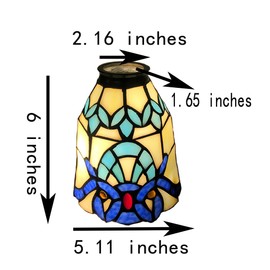 Tiffany glass lampshade, blue and white glass lampshade, baroque series fan lamp, chandelier, wall lamp (Blue and white)