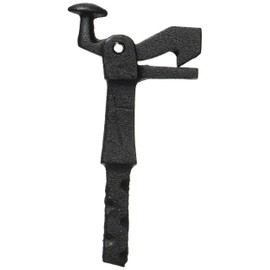 Gate Holder Door Stop Floor Assembly Size 1 Malleable Cast Iron Black Varnished