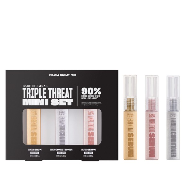 Babe Original Triple Threat Mini Set, Includes Babe Lash Essential