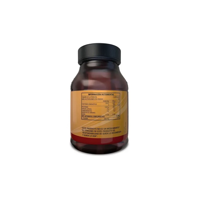 Suplemento L-taurina Apoyo Salud Cardiovascular 60 Cápsulas. Sin Sabor