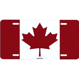 Canada Flag Metal License Plate