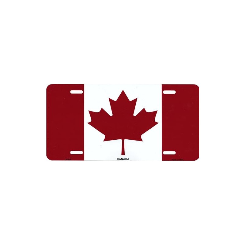 Canada Flag Metal License Plate