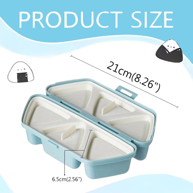 MYLEUS Triangle Sushi Mold - 6 in 1 Onigiri Mold
