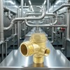 3-Port Brass Air Compressor Check Valve - Heavy-Duty Pneumatic Replacement