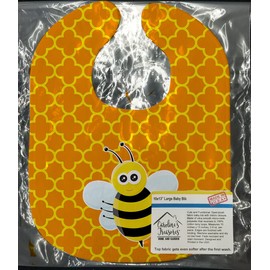 Caroline's Treasures BB8596BIB Bee on Quatrafoil Baby Bib, 10 x 13", multicolor
