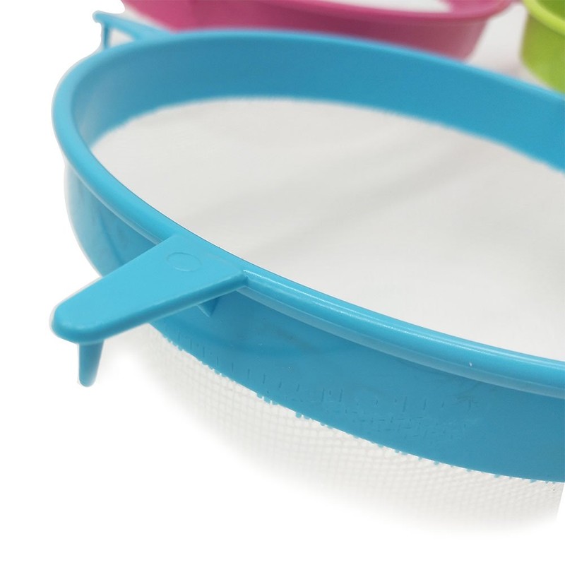 4Pcs Plastic Mesh Strainer Colander Set, Food Soy Milk Flour