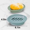3 Pack Soap Dish with Drain Soap Holder, Soap Saver,