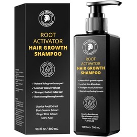 Hair Growth Shampoo with Rosemary Oil & Ginger – Thickening Formula for Thinning Hair, Hair Loss Treatment for Men & Women, Sulfate Free Natural Shampoo (300ml (Pack of 1))
