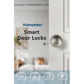 hiencetec Smart Door Lock, Fingerprint Door Knob with Lock, Autolock Biometric Door Lock, Keyless Thumbprint Entry Door Lock for Bedrooms, Hotels, Apartments, Offices and Garages