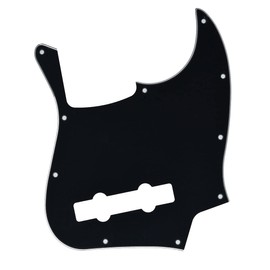 Dopro 5 String Jazz Bass Pick Guard J Bass Scratch Plate for USA/Mexican FD 5 String Jazz Bass Black 3 Ply