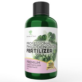 Professional Liquid Philodendron Plant Fertilizer | 3-1-2 Concentrate for House Plants | Multi-Purpose Blend & Gardening Supplies | 8 oz Bottle