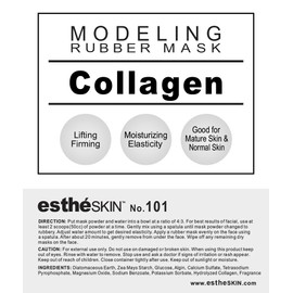 estheSKIN Peel Off Type Modeling Mask for Facial, Skin Care, Professional Size, 35oz (2.2Pound) 1kg, 1 pack with 3pcs Mixing Bowl Set (101.Collagen)