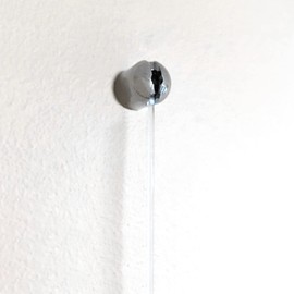 PHS Adjustable Picture Hanging System - Bullet Hanger with Nylon Cable & Gallery Hooks - Art Hanging System - Art Cable Supports 25 lbs - No Track Needed