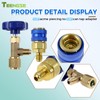 TEENGSE R134A Refrigerator Freon Recharge Hose Kit with Can Taps,