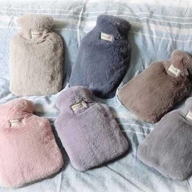 Insulating water bag, stomach compress, waist warm water pack, winter supplies, water heater cover, camping essentials, warm compress pack Hand Warmer Pink 2000ml