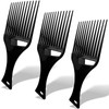 Zoolinn Black Plastic Afro Pick Lift Comb - Set of