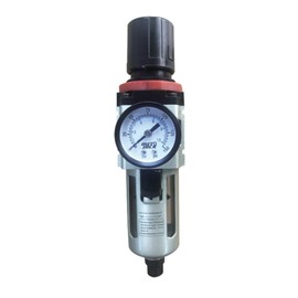 Autojack 3/8" Air Filter Regulator with Dial Pressure Gauge Automatic Drain BSP Port Includes Wall Bracket