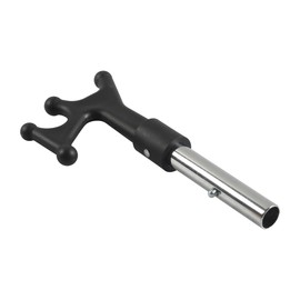 Unifizz Telescopic Boat Hook with Chrome Handle, Durable Nylon Head for Docking, Mooring, Lifeboats, and Yachts, Marine-Grade Accessory
