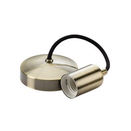 Knightsbridge 6 Inch E27 Contemporary Pendant Set in Antique Brass