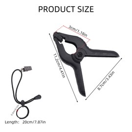 NICENEEDED 6 Stück Hochleistungs Federklammern 6 PCS Hintergrund Klemmhalter Elastischer Nylon Fotoclip Ständer Für Musselin Hintergrund Videostudio Aufnahmen